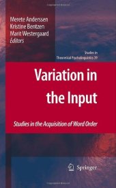 book Variation in the Input: Studies in the Acquisition of Word Order