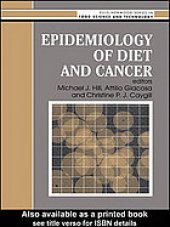 book Epidemiology of diet and cancer