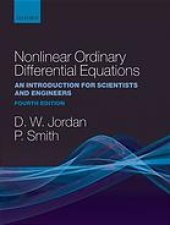 book Nonlinear ordinary differential equations : an introduction for scientists and engineers