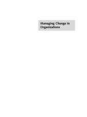 book Managing change in organizations