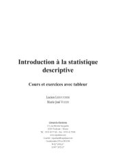 book Introduction à la statistique descriptive : cours et exercices avec tableur