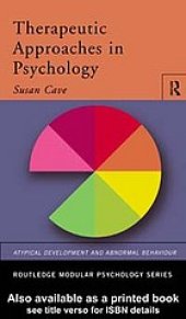 book Therapeutic approaches in psychology