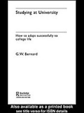 book Studying at university : how to adapt successfully to college life