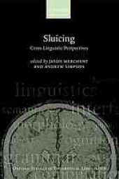 book Sluicing : cross-linguistic perspectives