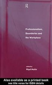 book Professionalism, boundaries and the workplace