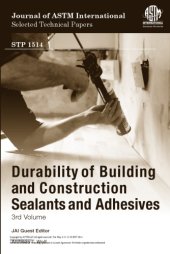 book Durability of building and construction sealants and adhesives : 3rd volume