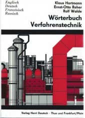 book Wörterbuch Verfahrenstechnik. Englisch - Deutsch - Französisch - Russisch.