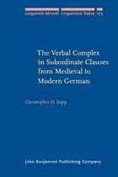 book The verbal complex in subordinate clauses from medieval to modern German