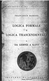 book Logica formale e logica trascendentale. Da Leibniz a Kant