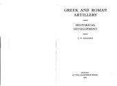 book Greek and Roman Artillery: Historical Development