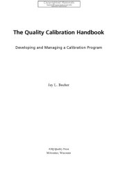 book Quality Calibration Handbook - Developing and Managing a Calibration Program