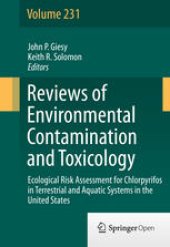 book Ecological Risk Assessment for Chlorpyrifos in Terrestrial and Aquatic Systems in the United States