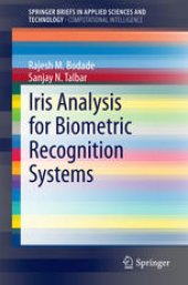 book Iris Analysis for Biometric Recognition Systems