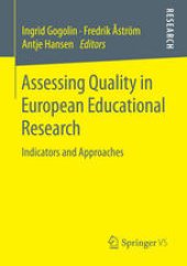 book Assessing Quality in European Educational Research: Indicators and Approaches