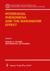 book Interfacial Phenomena and the Marangoni Effect