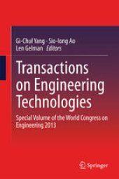 book Transactions on Engineering Technologies: Special Volume of the World Congress on Engineering 2013