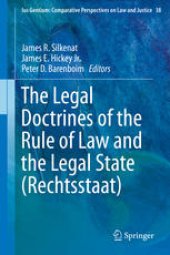 book The Legal Doctrines of the Rule of Law and the Legal State (Rechtsstaat)