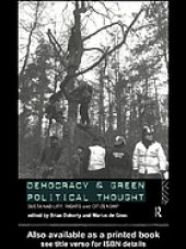 book Democracy and green political thought : sustainability, rights, and citizenship