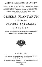 book Genera Plantarum Secundum Ordines Naturales Disposita.