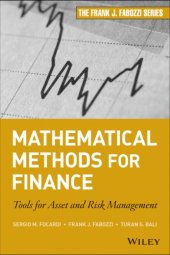 book Mathematical methods for finance : tools for asset and risk management