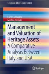 book Management and Valuation of Heritage Assets: A Comparative Analysis Between Italy and USA