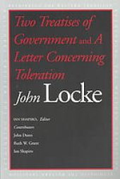 book Two treatises of government : and a letter concerning toleration