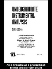 book Undergraduate instrumental analysis