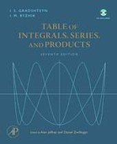 book Table of integrals, series and products