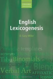 book English Lexicogenesis