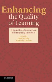 book Enhancing the Quality of Learning: Dispositions, Instruction, and Learning Processes