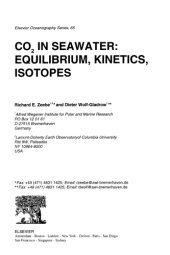 book CO2 in Seawater - Equilibrium, Kinetics, Isotopes