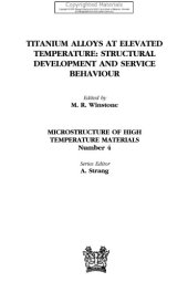 book Titanium Alloys at Elevated Temperature - Structural Development and Service Behavior