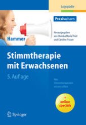 book Stimmtherapie mit Erwachsenen: Was Stimmtherapeuten wissen sollten