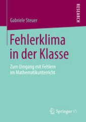 book Fehlerklima in der Klasse: Zum Umgang mit Fehlern im Mathematikunterricht