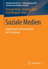 book Soziale Medien: Gegenstand und Instrument der Forschung