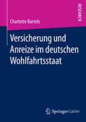 book Versicherung und Anreize im deutschen Wohlfahrtsstaat