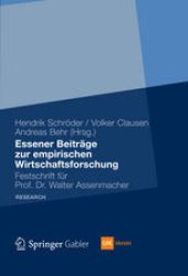 book Essener Beiträge zur empirischen Wirtschaftsforschung