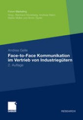 book Face-to-Face Kommunikation im Vertrieb von Industriegütern