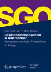 book Gesundheitsmanagement in Unternehmen: Arbeitspsychologische Perspektiven