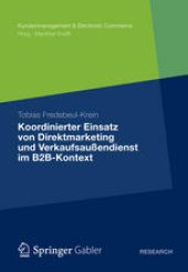 book Koordinierter Einsatz von Direktmarketing und Verkaufsaußendienst im B2B-Kontext