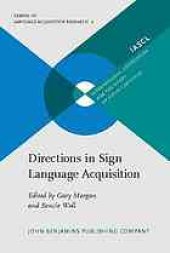 book Directions in sign language acquisition