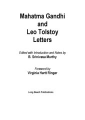 book Mahatma Gandhi and Leo Tolstoy Letters