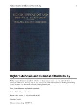 book Higher Education and Business Standards