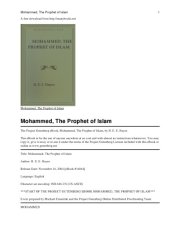 book Mohammed, the Prophet of Islam