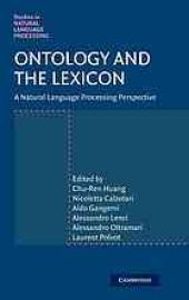 book Ontology and the lexicon : a natural language processing perspective