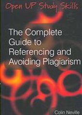 book The complete guide to referencing and avoiding plagiarism