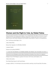 book The Woman and the Right to Vote