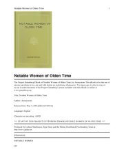 book Notable Women of Olden Time