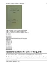 book Vocational Guidance for Girls