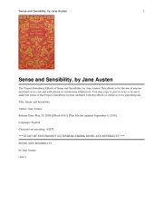 book Sense and Sensibility